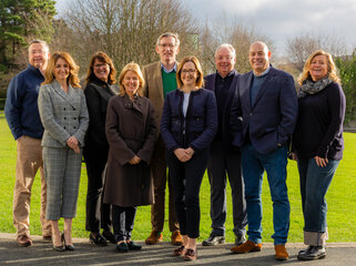 Some members of the basis.point Board of Directors at a think tank earlier in the year. [L-R] Pat Lardner (Irish Funds), Sonya Mooney (Northern Trust and basis.point company secretary), Fiona Mulcahy (independent director), Eimear Cowhey (independent director), Declan O'Sullivan (Dechert), Eve Finn (LGIM), Colm Clifford (independent director), Clive Bellows (Northern Trust) and Edel O'Malley (basis.point CEO)