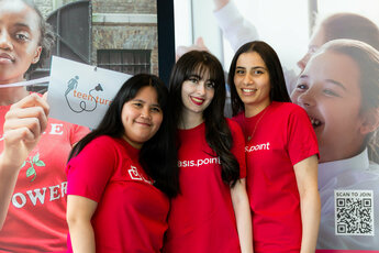 Teen-Turn Alumni and Lead Mentors, Dahab Sharaby, Sarah Stefan and Kaye Marie Rabadon