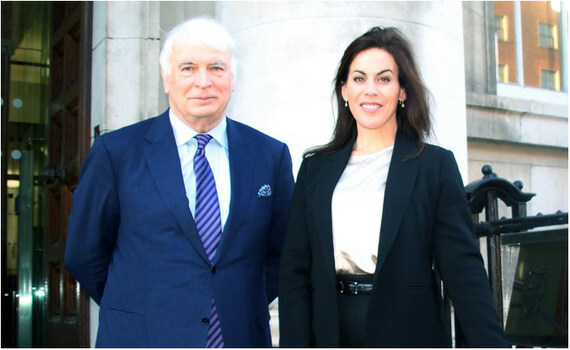 The new Minister of State at the Department of Finance (right) Jennifer Carroll MacNeill with the editor of <i>Finance Dublin</i>, Ken O'Brien, pictured at our interview.