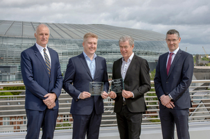 [L-R] Brendan O'Donnell, Danske Bank Director Corporates & Institutions; Alistair Welch, Danske Bank Head of International Units & Country Manager Ireland; Mark Foley, EirGrid Group Chief Executive and Michael Behan, EirGrid Chief Financial Officer.