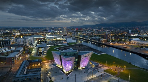 The Belfast skyline with the world famous Titanic Belfast in the foreground. Northern Ireland is well positioned to capitalise further on the growth in fintech and this 'presents an ideal opportunity for Ireland's fintechs to expand with the talent available in Northern Ireland,' says Invest NI's Young.