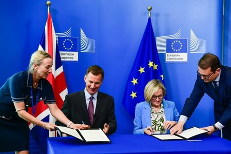 Hopes for the beginnings of a positive post Brexit relationship between the EU and the UK were supported by the signing of the first MoU between the UK and the EU regarding a common understanding regarding the future path of FS legislation in both <br />
trade blocs by Commissioner Mairead Mac Guinness and UK Chancellor Jeremy Hunt in June 2023.