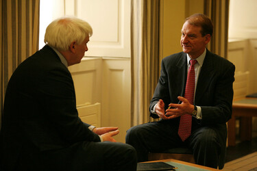 Ken O'Brien, editor of <i>Finance Dublin</i> in discussion with Paul Atkins, nominated as incoming chair of the US Securities & Exchange Commission