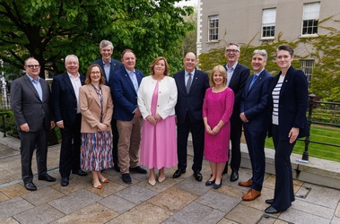 basis.point Board of Directors [L-R] Frank Gannon, KPMG;  Colm Clifford, Independent Director; Eve Finn, Independent Director; Paul Kilcullen, BNY; Paul Daly, BNP Paribas; Edel O'Malley, basis.point; Clive Bellows, Northern Trust; Eimear Cowhey, Independent Director; Declan O'Sullivan, Dechert; Eoin Fitzgerald, BBH and Laura Trimble, HSBC (Absent: Eimear  O'Dwyer, Maples Group; Pat Lardner, Irish Funds).