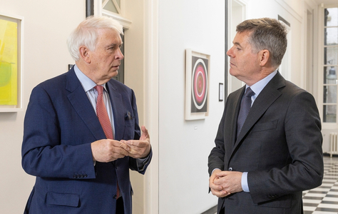 [L-R] Ken O'Brien, editor, Finance Dublin and Paschal Donohoe, Minister for Finance and President of the Eurogroup, the group of Eurozone member finance ministers.