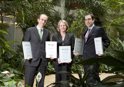 (L-R) David Baxter, head of restructuring; Catherine Duffy, partner in the banking and financial services department and head of aircraft finance and Alan Casey, partner with A&L Goodbody's winning deals.