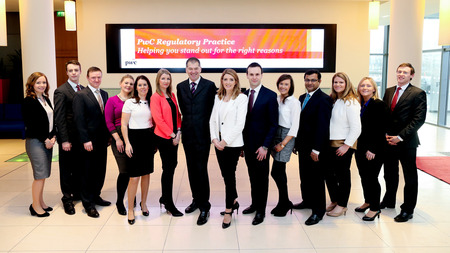 John McDonnell, regulatory leader (centre), and the PwC Regulatory Team.