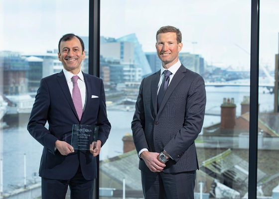 [L-R] Rick Macker, Head of Capital Markets and Will Gramolt, CFO, CDB Aviation, pictured at the aircraft lessor's new Irish HQ on Georges Quay, Dublin.