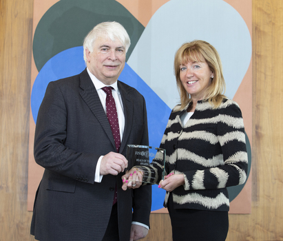 [L-R] Ken O'Brien, publisher, <i>Finance Dublin<i> and Hilary Marren, partner, McCann FitzGerald.