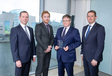 L-R]:Lorcan Tiernan - Partner, Head of Corporate M&A, Fionnán Gannon - Listings, Andrew Bates - Partner and Head of the Financial Services team and Mark Thorne - Managing Partner, Dillon Eustace, 